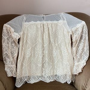 Sundance Cream Lace Shirt